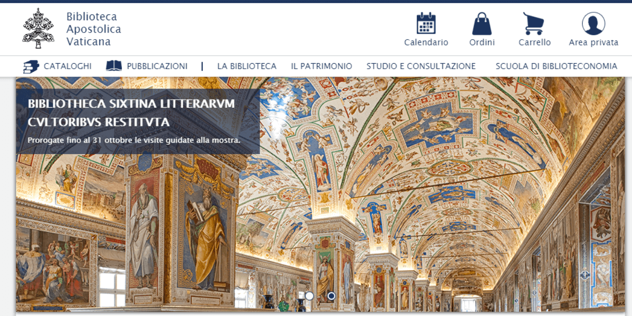 Biblioteca Vaticana com novo site: mais ágil e intuitivo